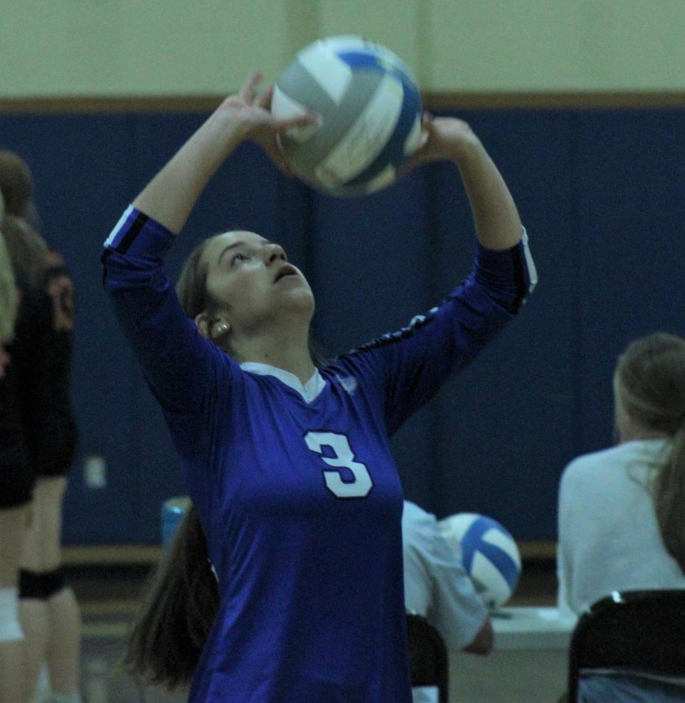 Kaylee Taglauer and Inland Lakes volleyball hosted another tri-meet on Thursday, Aug. 24.