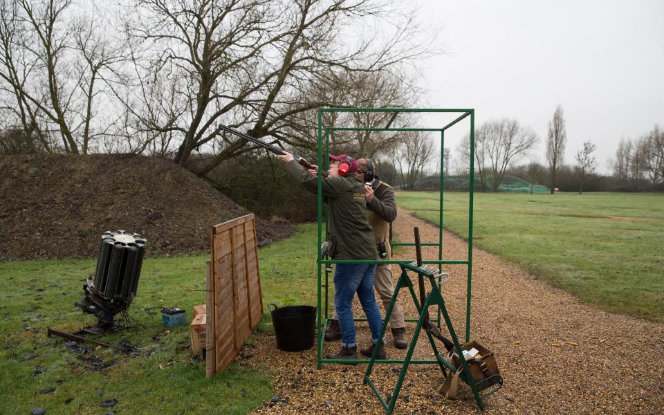 Learning to shoot with the gun that takes two years to make, is loved by the Royals and costs £100,000