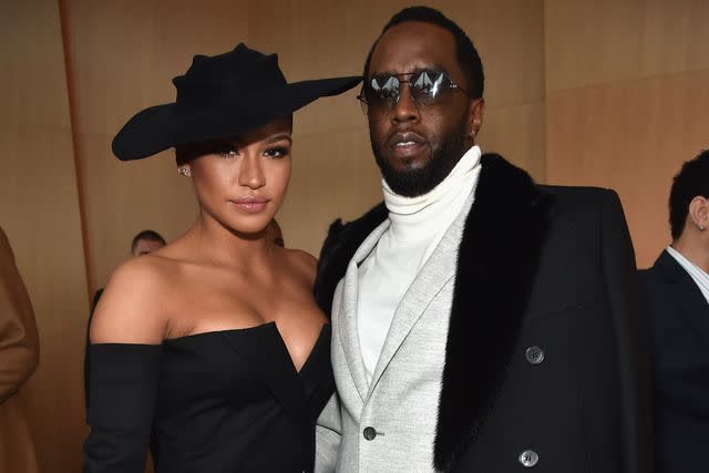 <p>Kevin Mazur/Getty</p> Cassie and Sean 'Diddy' Combs in New York City in January 2018