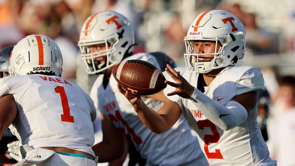 Skyridge and Timpview play at Skyridge in Lehi on Friday, Aug. 11, 2023. Skyridge won 26-14. | Scott G Winterton, Deseret News