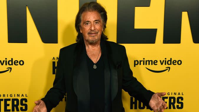 Mandatory Credit: Photo by Chris Pizzello/Invision/AP/Shutterstock (10562004ch)Al Pacino, a cast member in the Amazon Prime Video series "Hunters," poses at the premiere of the show at the Directors Guild of America, in Los AngelesWorld Premiere of "Hunters", Los Angeles, USA - 19 Feb 2020.