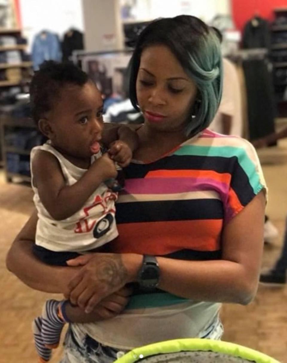 Mother and son Dejaune Anderson and Cairo Jordan pictured together (Instagram/Vincent C Jordan)