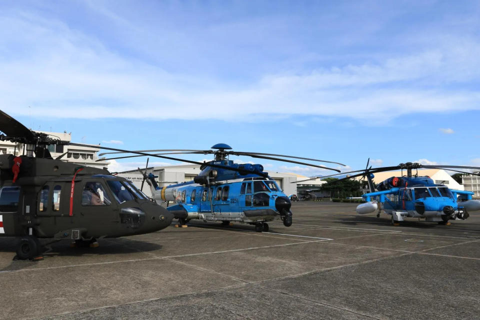 救護隊現役UH-60M、EC225、S-70C-6搜救直升機。(圖/讀者提供)