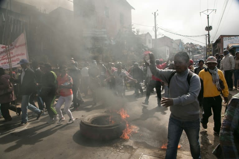 Anti-government protests erupted on the streets of Antananarivo again in April