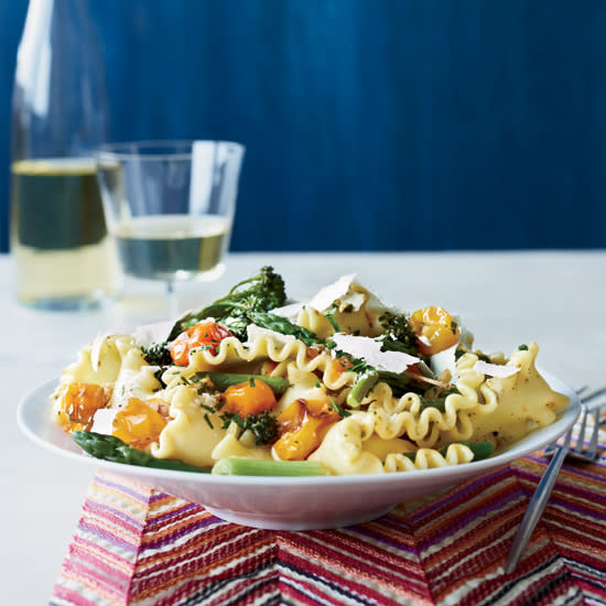 Spring Pasta with Blistered Cherry Tomatoes