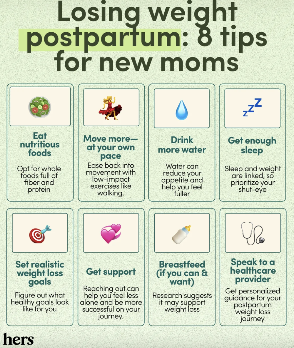 Postpartum weight loss tips