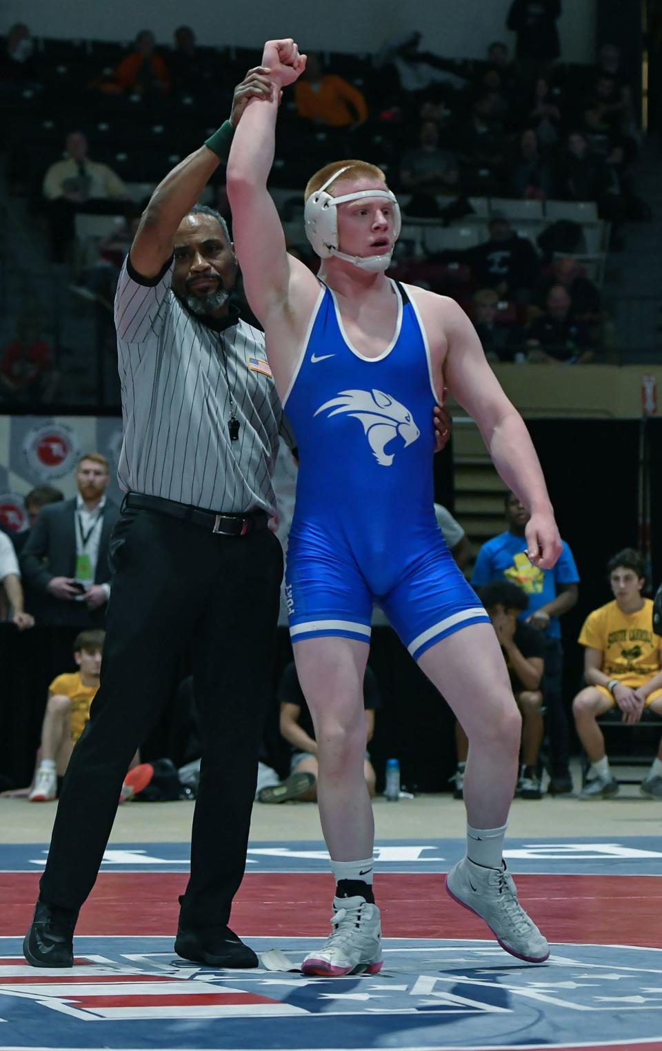 Williamsport's Adin Hastings won the Maryland 2A-1A state title in the 195-pound weight class.