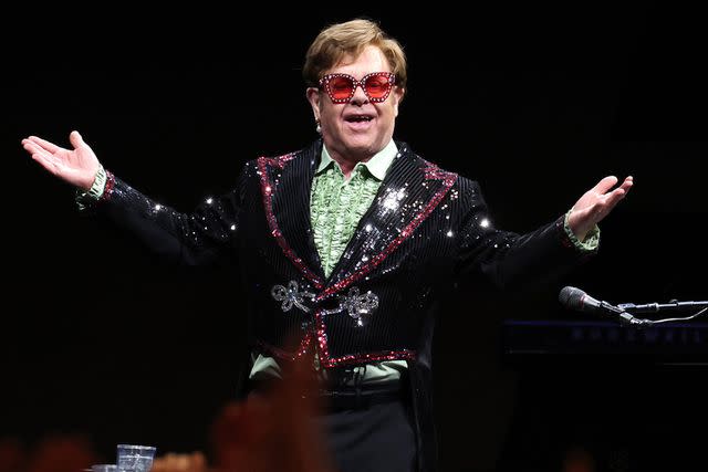 <p>Simone Joyner/Getty Images</p> Elton John