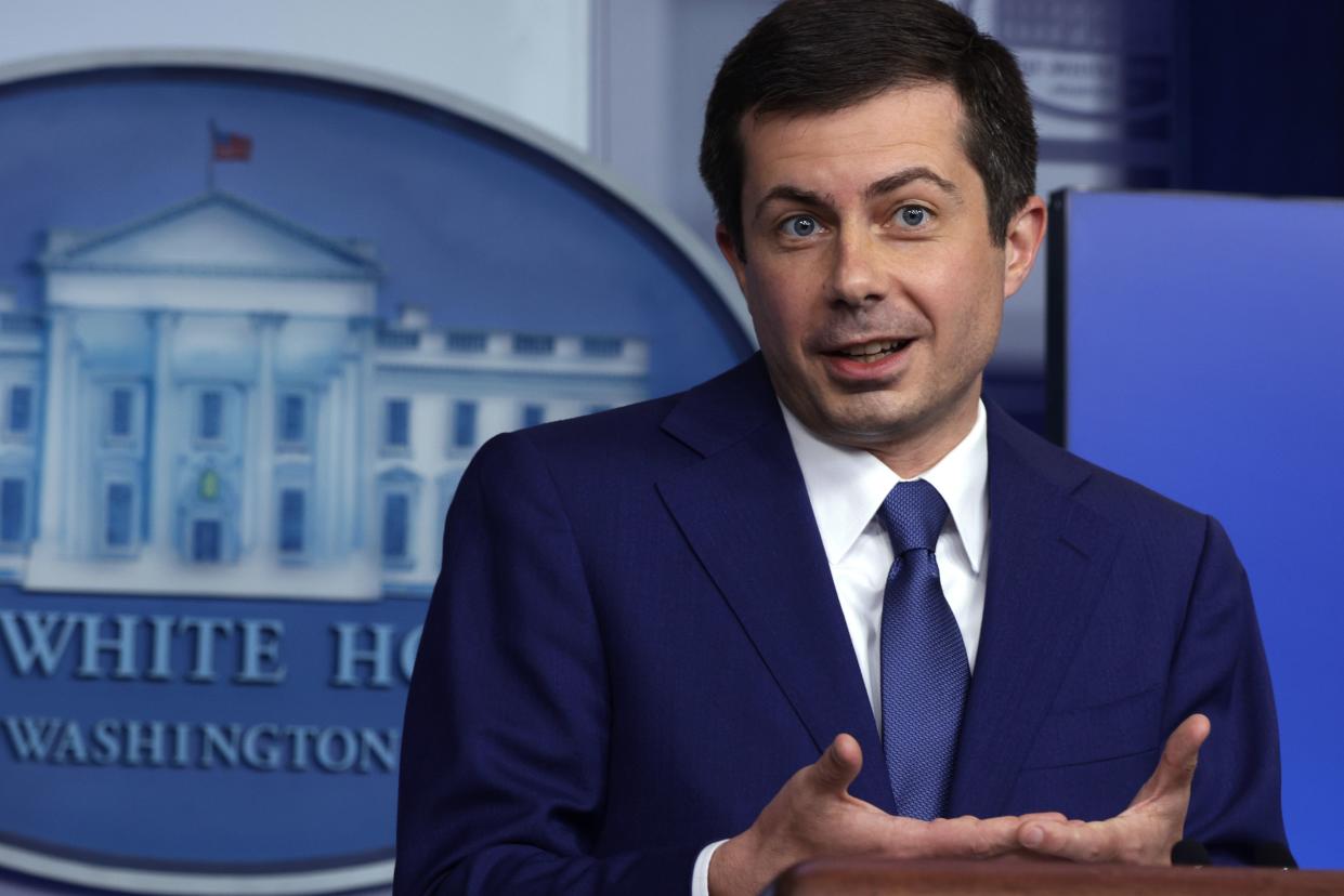 Secretary of Transportation Pete Buttigieg (Photo by Alex Wong/Getty Images) 