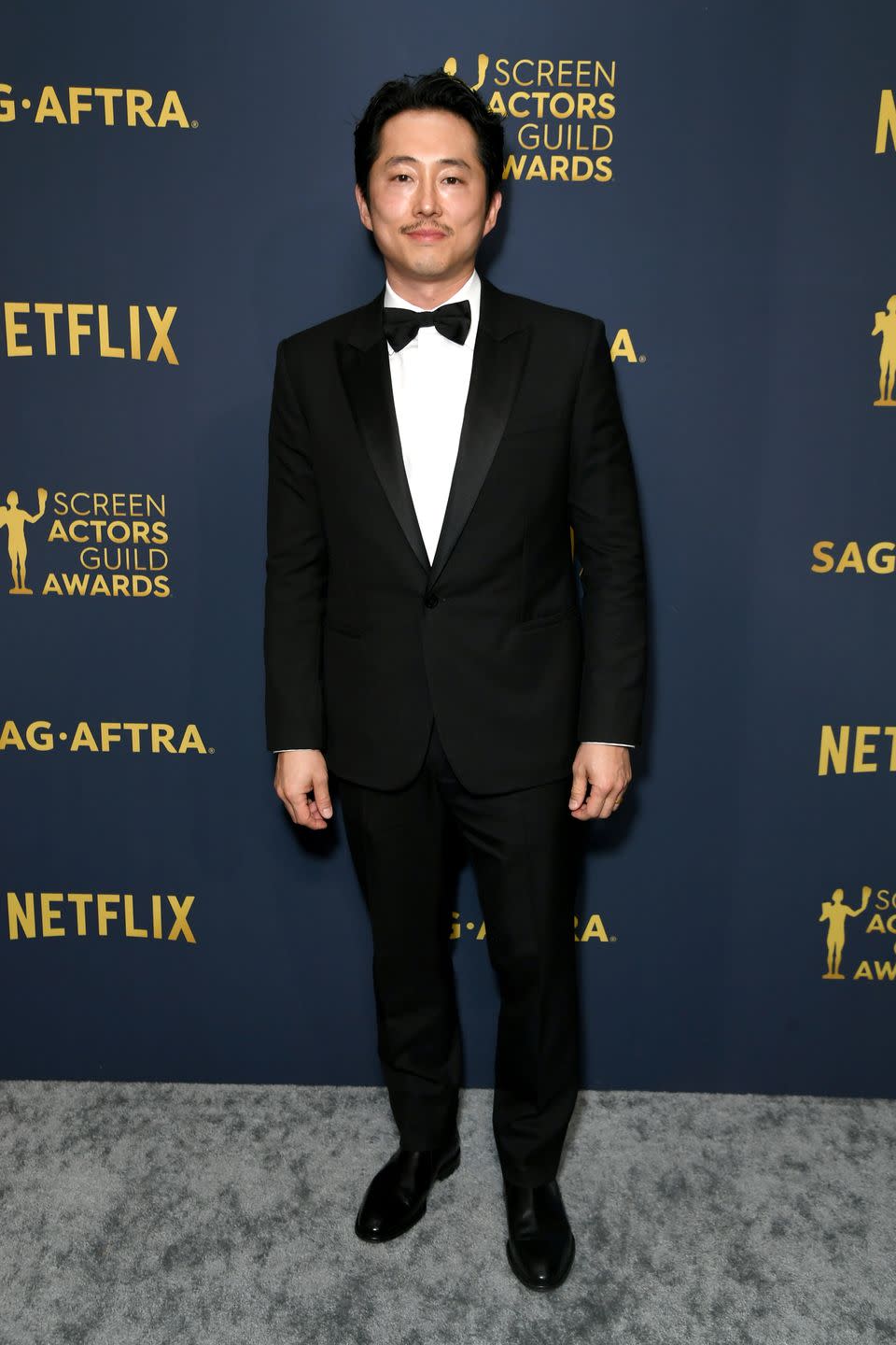 los angeles, california february 24 steven yeun attends the 30th annual screen actors guild awards at shrine auditorium and expo hall on february 24, 2024 in los angeles, california photo by jc oliveragathe hollywood reporter via getty images