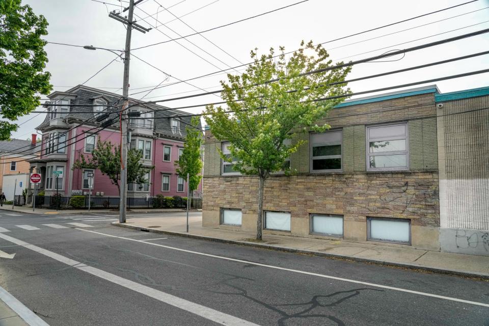 The commercial building at the corner of Stewart and Pine streets that Crossroads Rhode Island is currently using as an emergency shelter.