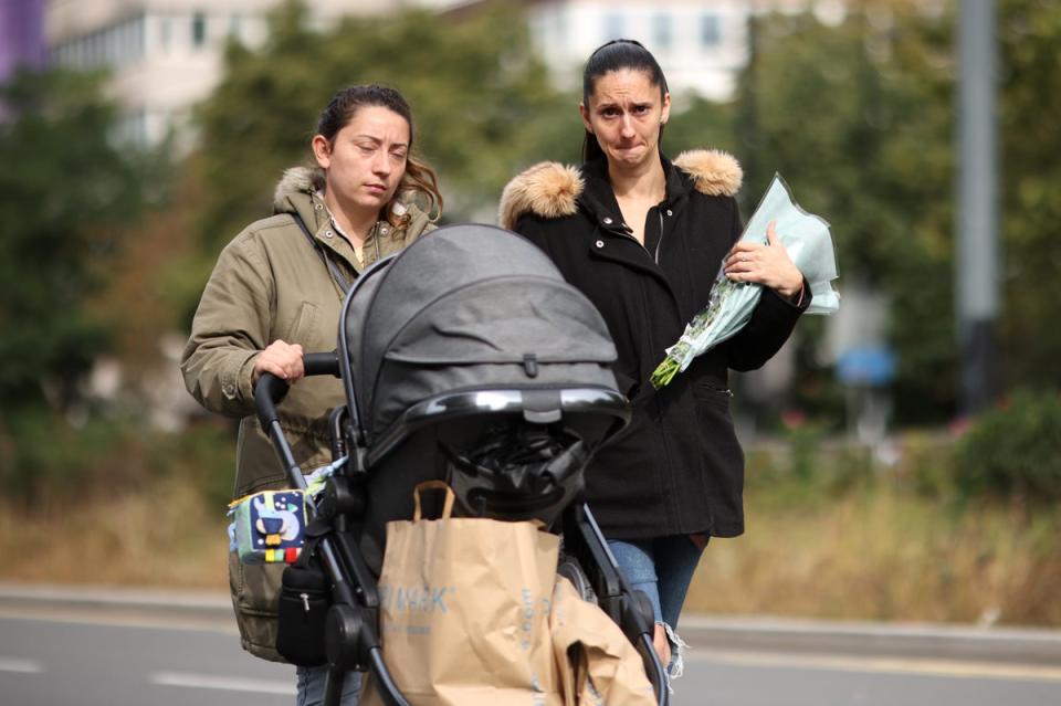 Well-wishers left flowers and cards near the scene this morning (Getty Images)