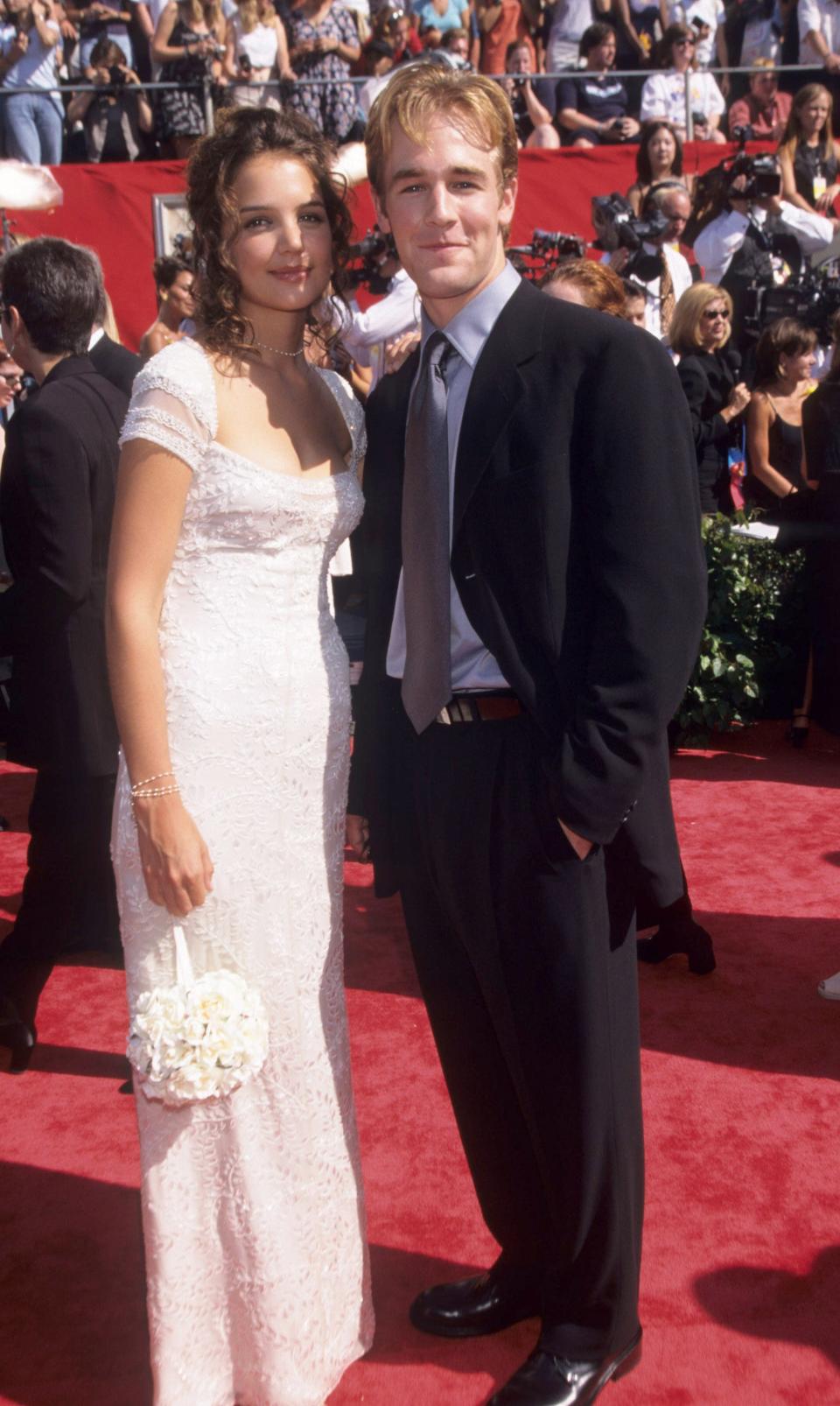 Katie Holmes and James Van Der Beek at the 1995 Emmys