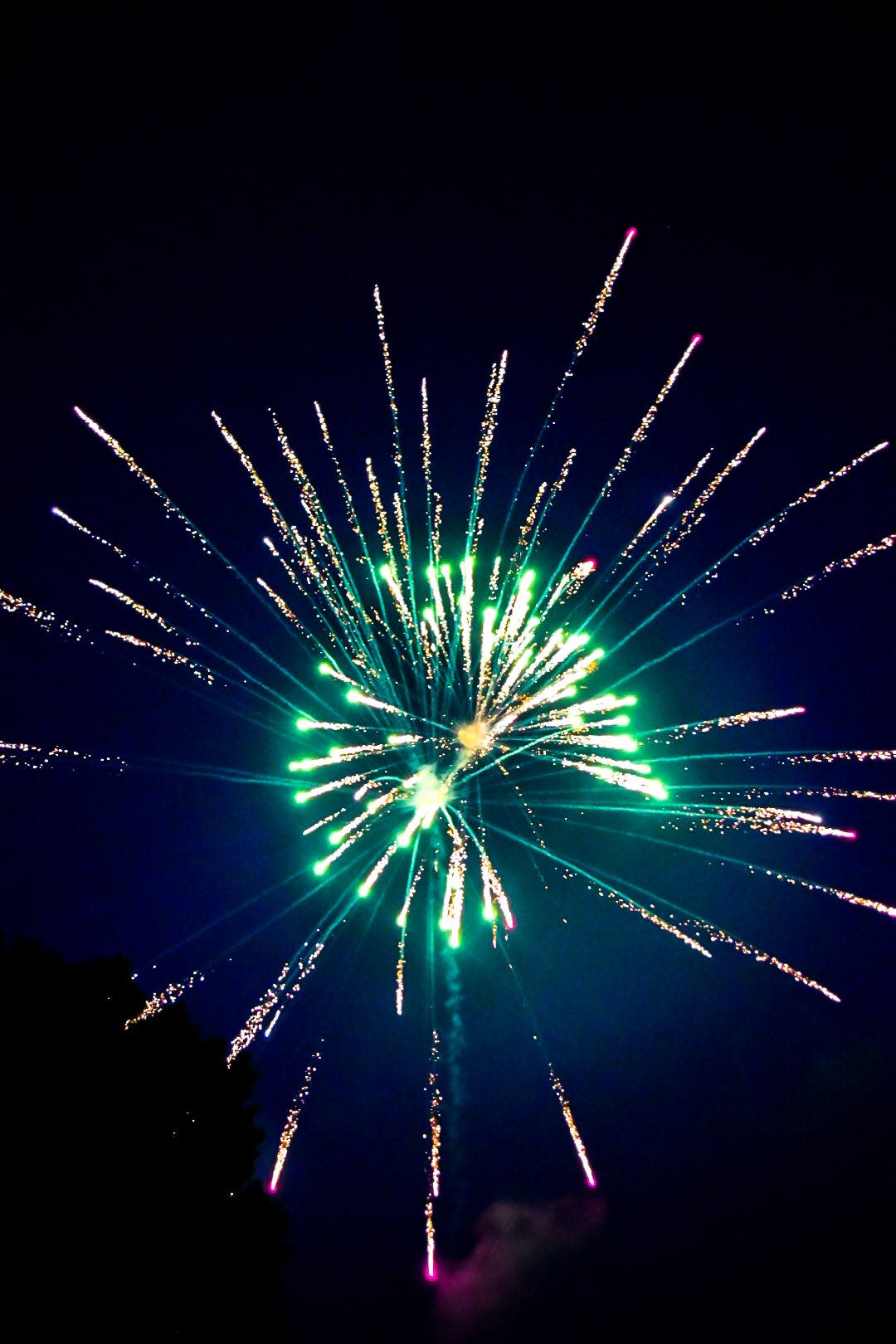 The Byesville Firemen's Festival concludes with a fireworks display over the village park.