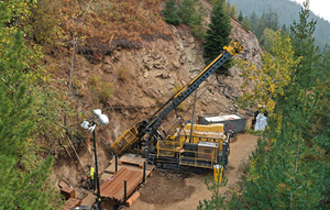 Surface Diamond Drill Rig at Bunker Hill Mine