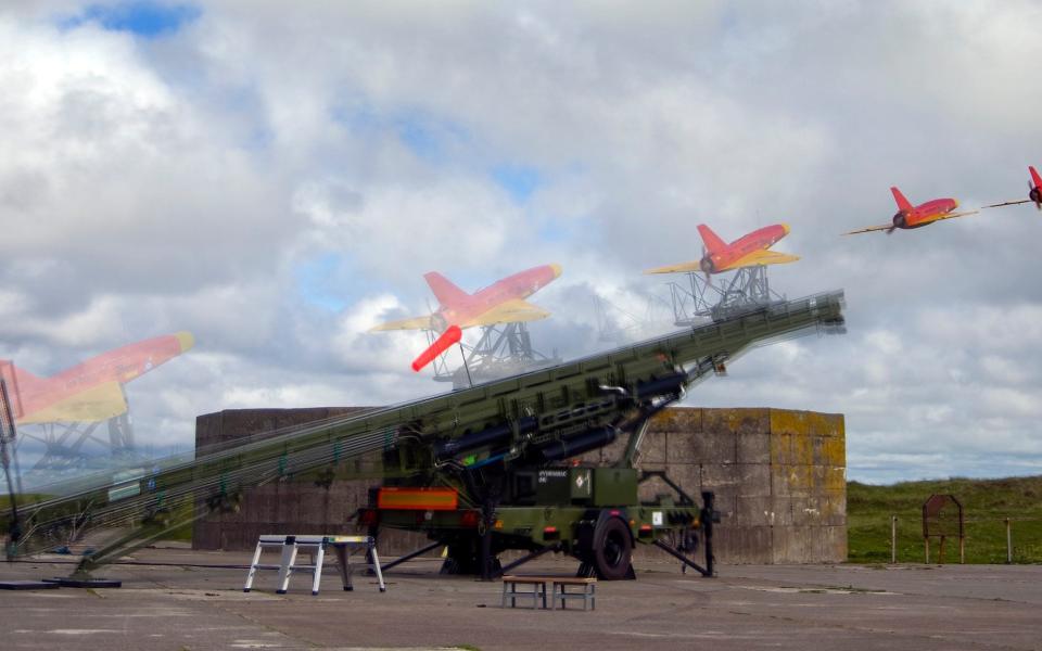 The launch of a Banshee aerial target - QinetiQ/Andy Walker