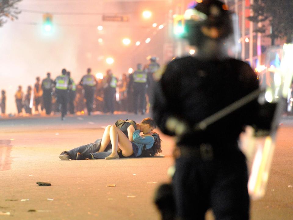 Riot Breaks Out After Game In Vancouver