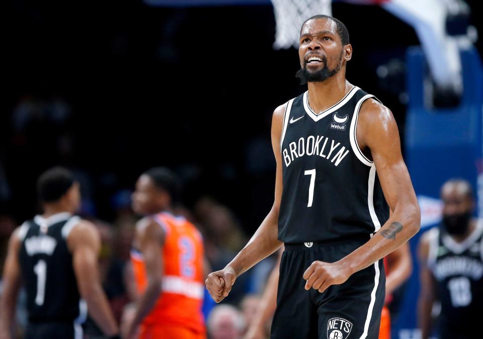 Kevin Durant is out with a sprained right MCL and isn’t expected to return to action until after the All-Star break.