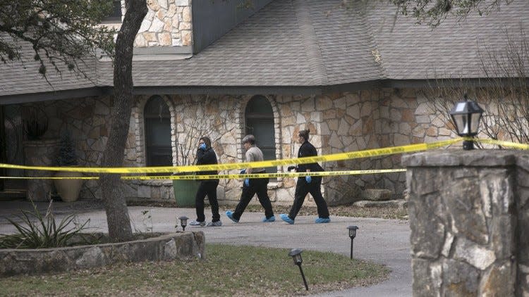 Travis County deputies responded on March 2 to a shooting at a residence in the 9000 block of Oliver Drive, where Ted Shaughnessy, the owner of Gallerie Jewelers in Austin, was found dead. Authorities accuse his son Nicolas Shaughnessy of plotting the shooting. (RESHMA KIRPALANI / AMERICAN-STATESMAN)