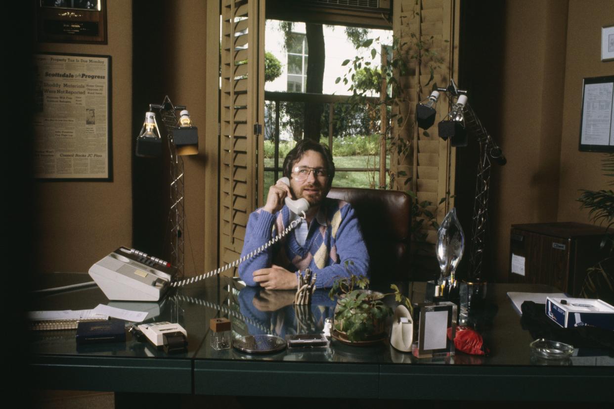 American director, screenwriter and producer Steven Spielberg at home in Los Angeles.