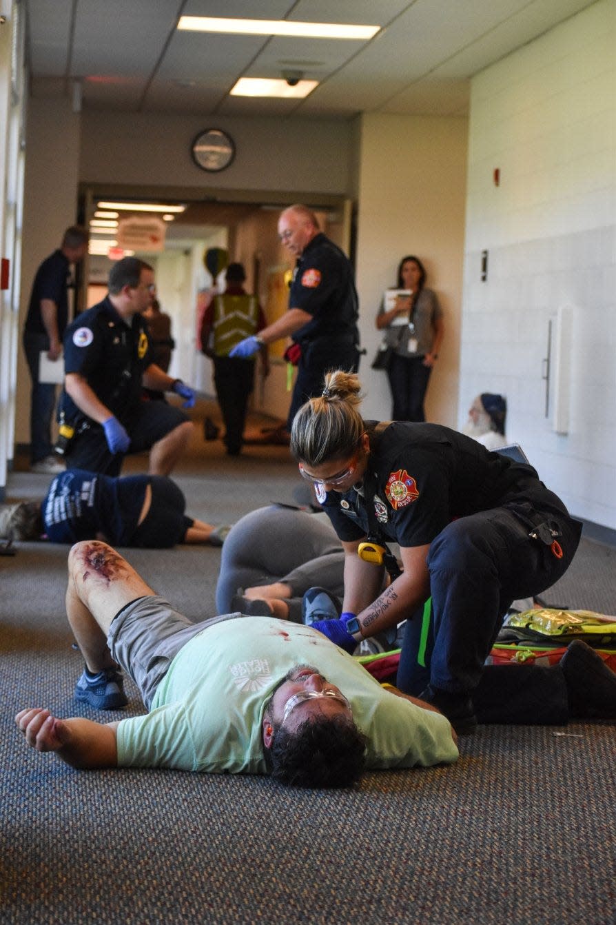 The Walton County Sheriff's Office held an active shooter training exercise Friday at Mossy Head School with WCSO personnel, DeFuniak Springs Police Department, Florida Highway Patrol, DeFuniak Springs Fire Department and Walton County EMS participating.