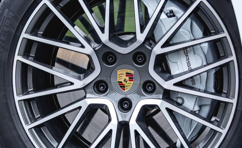 <p>The new Porsche Surface Coated Brakes are a $3490 option that reduce brake dust accumulation on the wheels and are claimed to last 30 percent longer than the standard brakes. However, our drivers noticed they are grabby and difficult to modulate in city driving.</p>