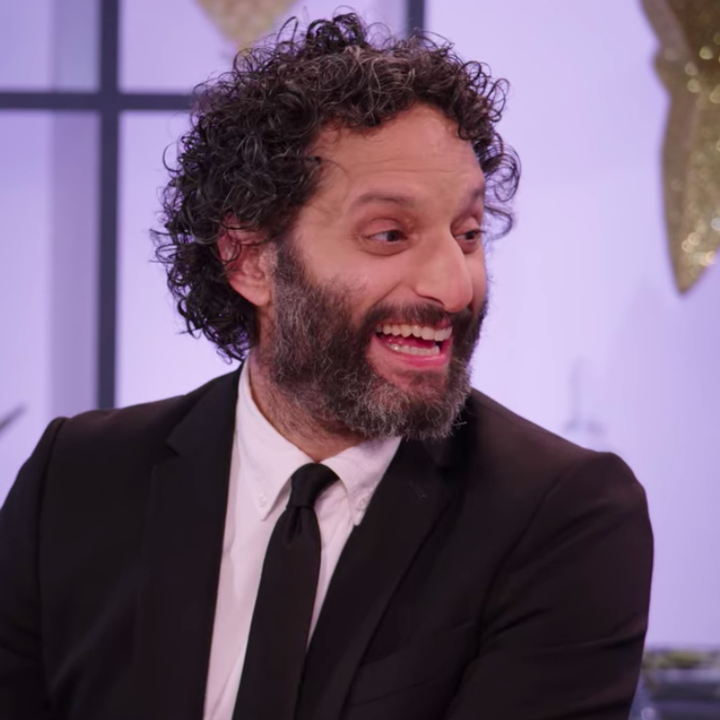 Jason Mantzoukas laughing on 