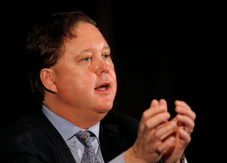 FILE PHOTO: Brian France, chairman and chief executive of NASCAR, speaks during the Beyond Sport United summit at Yankee Stadium in New York, NY, U.S., November 13, 2012. REUTERS/Adam Hunger/File Photo