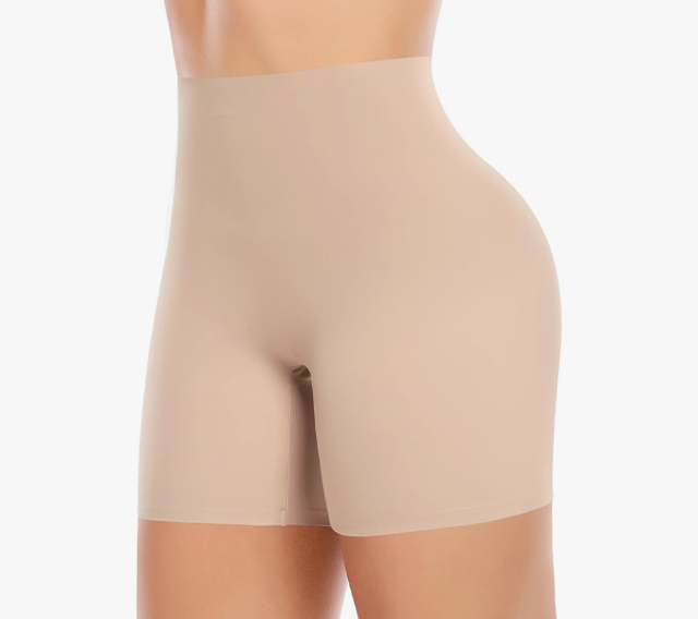 Lu's Chic Women's Body Shaper Shorts Shapewear Bodysuit Stretch Tummy  Control Waist Cincher Nude Large