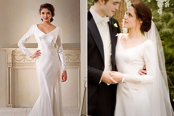 Stewart wore a Carolina Herrera wedding dress.