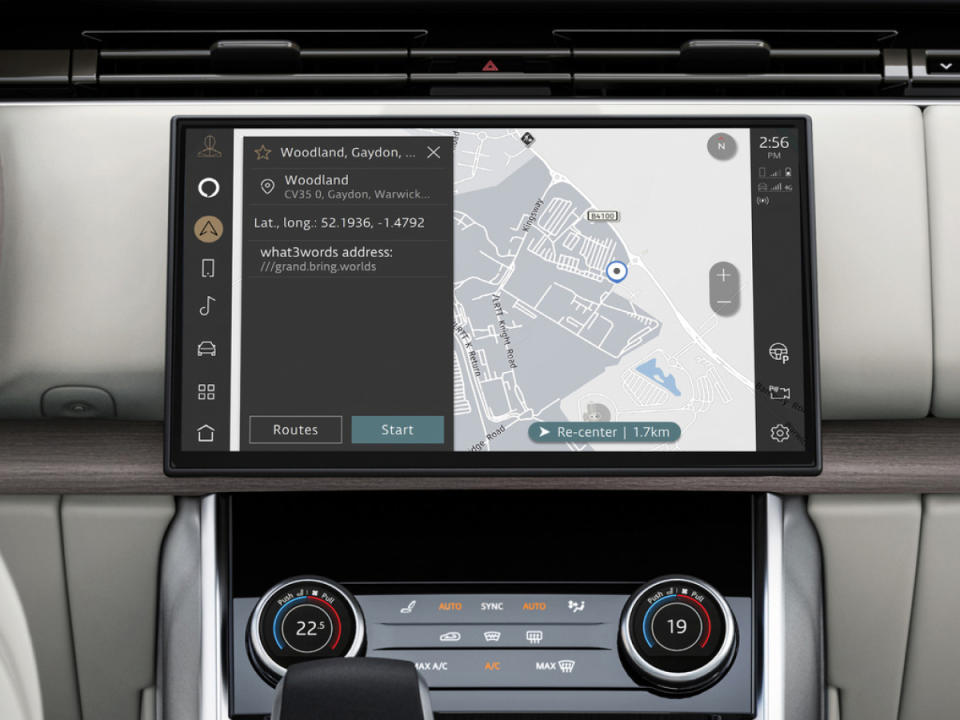 Jaguar Land Rover es el primer fabricante de automóviles que integra la tecnología de geolocalización global what3words. Fuente: Jaguar Land Rover