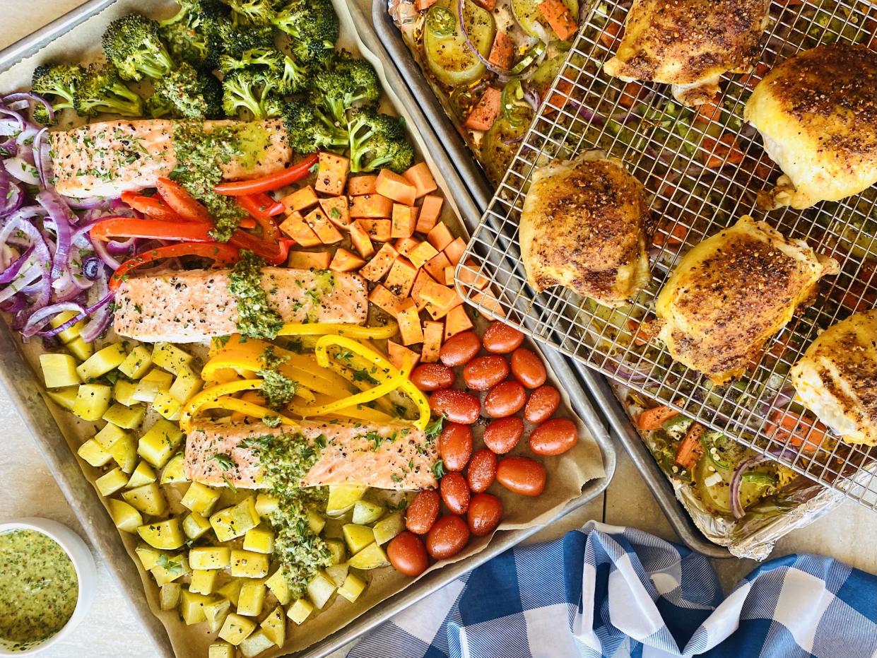 Looking for sheet pan meal recipes? Chefs and recipe creators share their go-to one-pan meals. (Photo: Aubrey Babb/Aubrey's Kitchen)