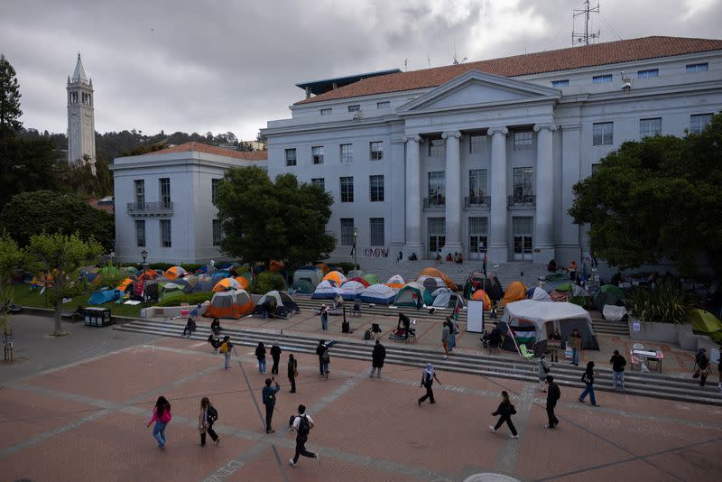 FILE PHOTO: Protests continue at a protest encampment in support of Palestinians at University of California, Berkeley