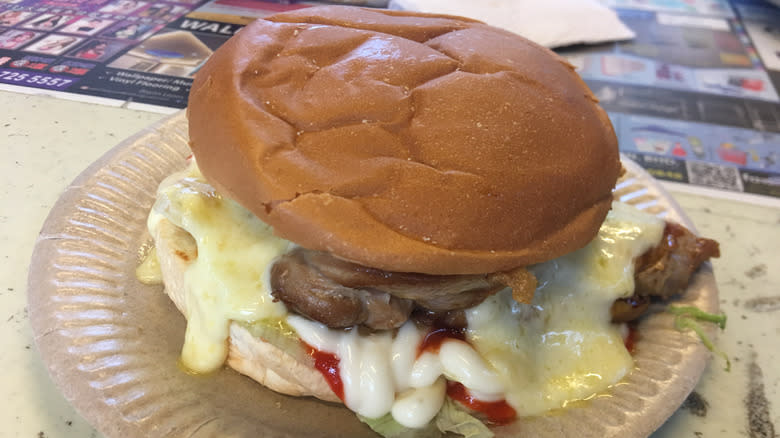 Ramly burger on plate