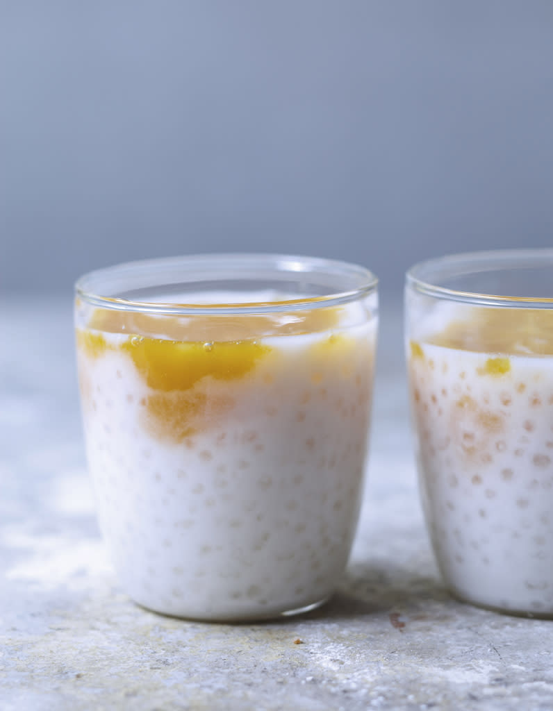 Tapioca au lait de coco et coulis exotique