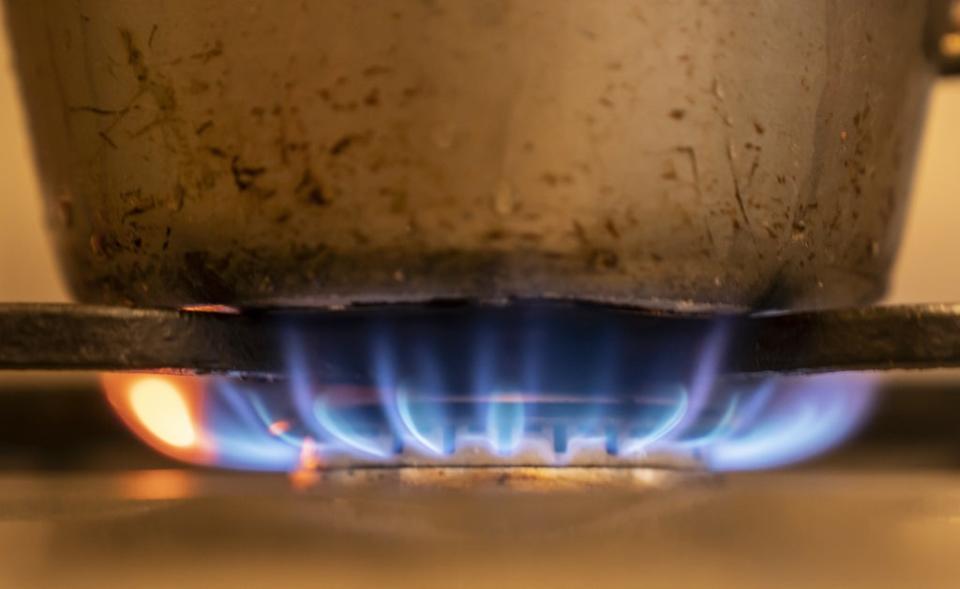 A saucepan on a gas hob (Danny Lawson/PA) (PA Wire)