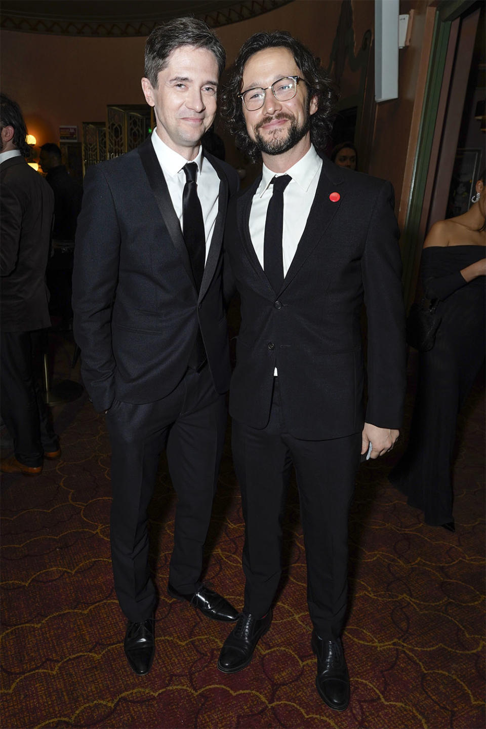 Topher Grace and Joseph Gordon-Levitt attend The Art of Elysium's 25th Anniversary HEAVEN Gala at The Wiltern on January 06, 2024 in Los Angeles, California.
