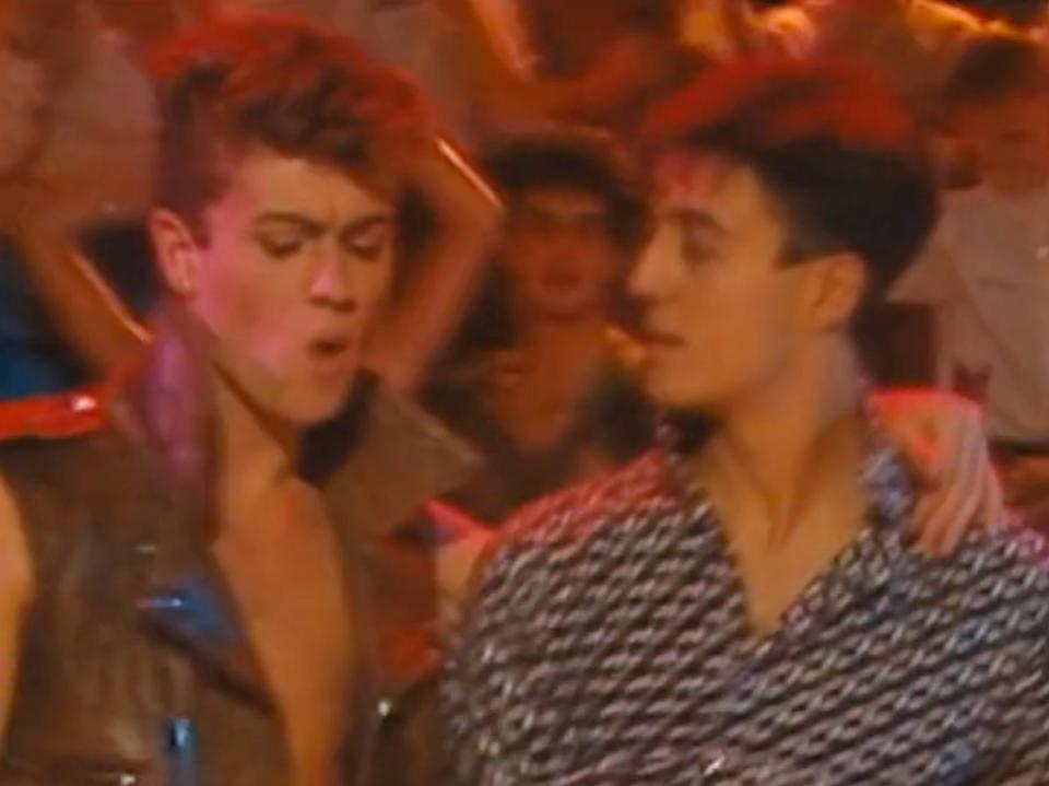 Wham!’s ‘Young Guns’ appearance on ‘Top of the Pops’ launched their career (Netflix)
