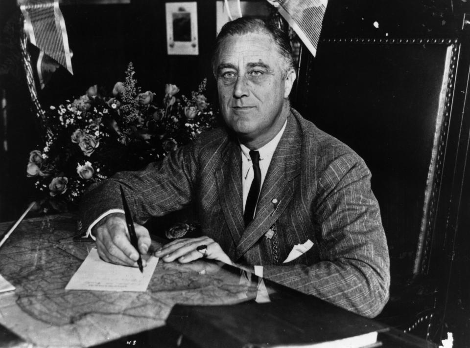President Franklin Delano Roosevelt was shot at from outside his car in 1933, missing the president-elect but fatally wounding Chicago Mayor Anton Cermak.