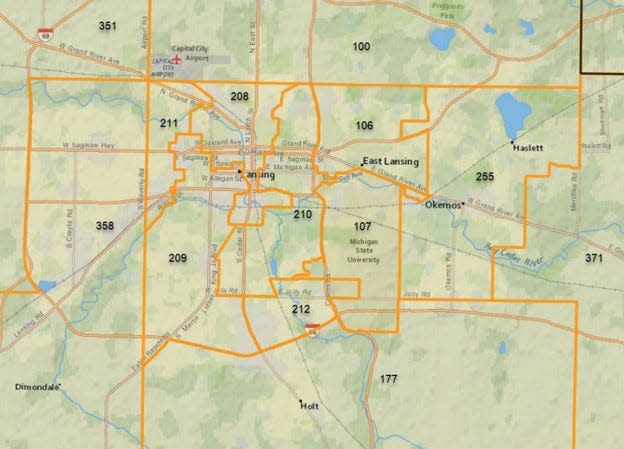 A map of various Greater Lansing area housing markets by the Michigan State Housing Development Authority.