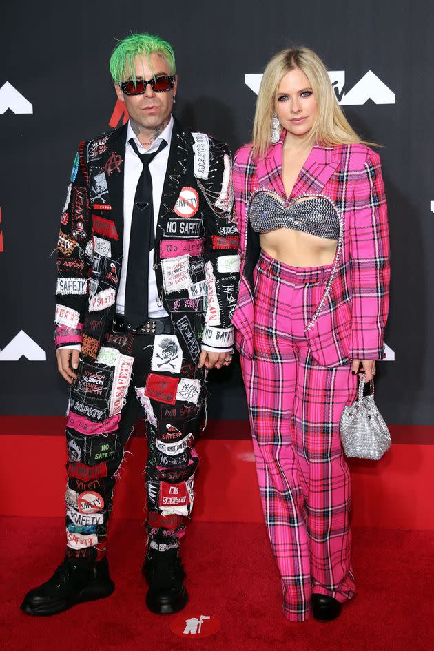 Mod Sun and Avril Lavigne attend the 2021 MTV Video Music Awards. (Photo: Taylor Hill via Getty Images)