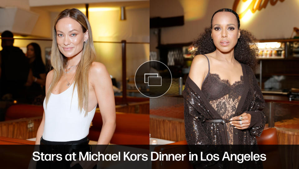 kerry washington, olivia wilde, michael kors dinner, los angeles, celebrity style fashion looks