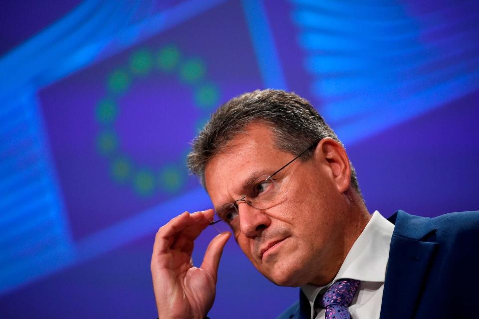 Maros Sefcovic said the EU 'will not be shy' in taking action (AP)