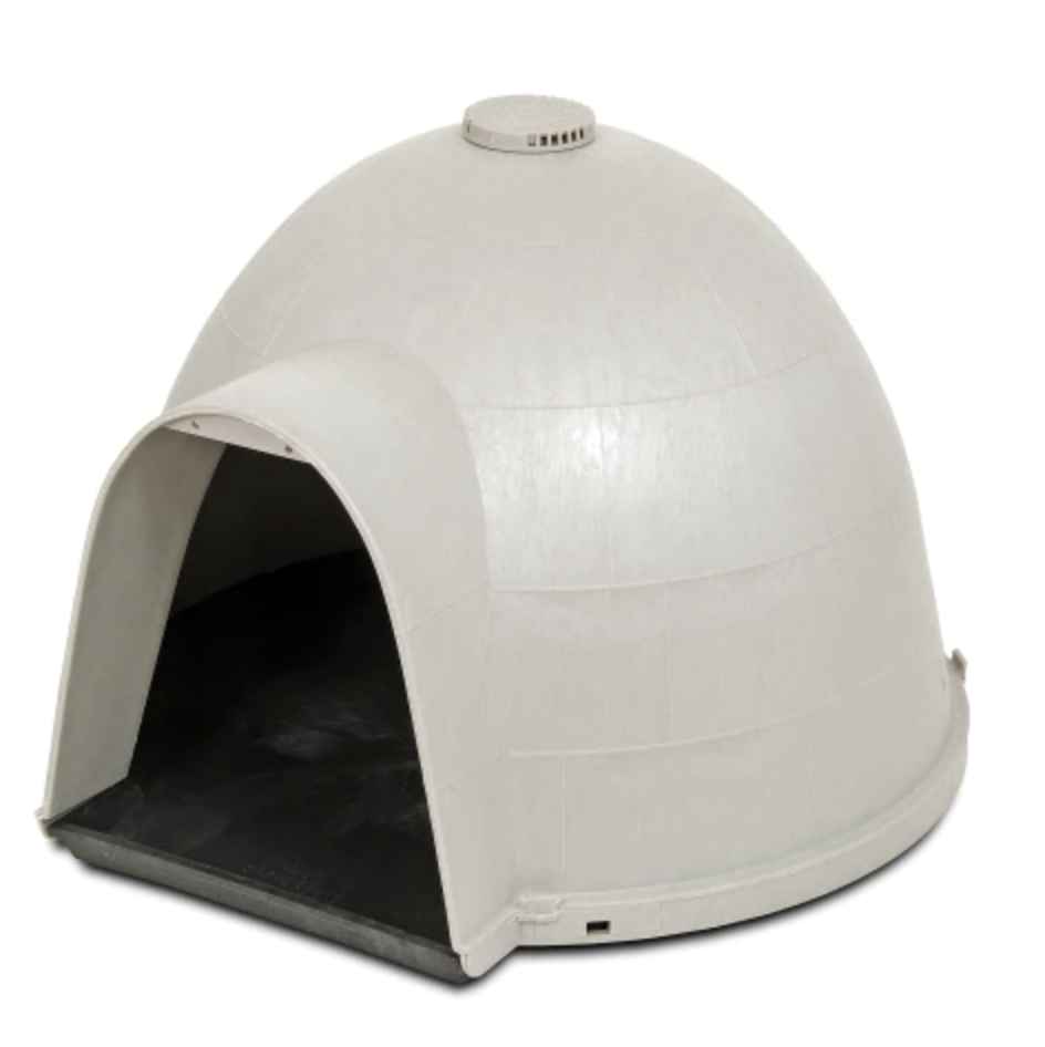 Insulated igloo-shaped dog house, igloo dog house, petmate dogloo xt