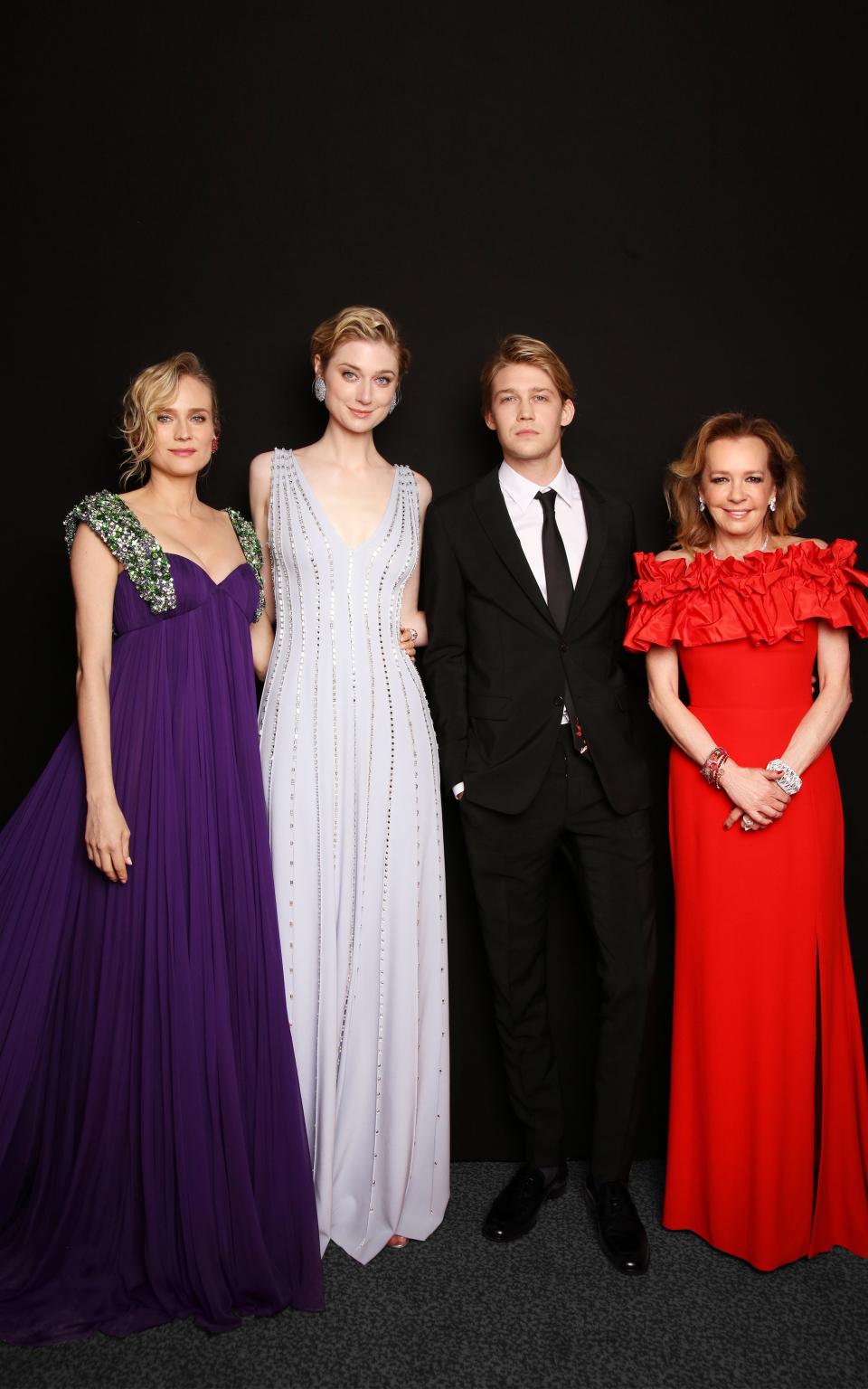 Caroline Scheufele and Diane Kruger with 2018 Trophée Chopard winners