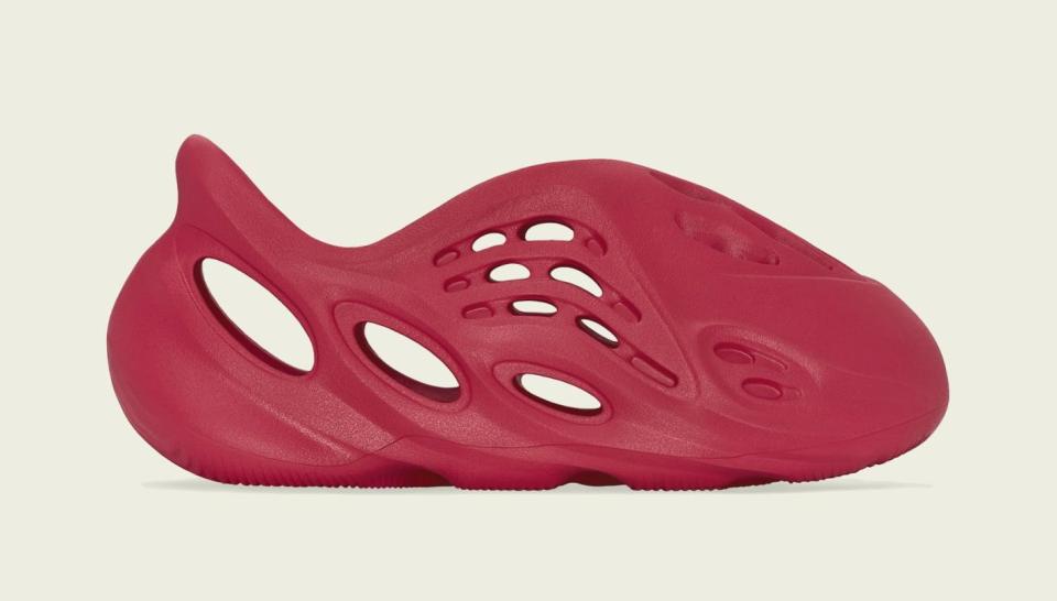 The Adidas Yeezy Foam Runner “Vermilion” in kids’ sizing. - Credit: Courtesy of Adidas