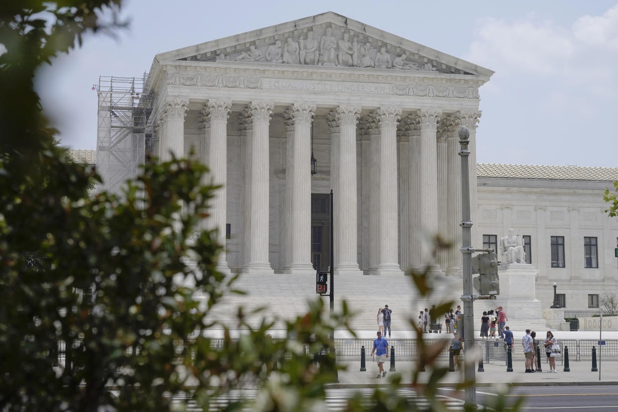 FILE - The U.S. Supreme Court is seen June 28, 2023, on Capitol Hill in Washington. (AP Photo/Mariam Zuhaib, File)