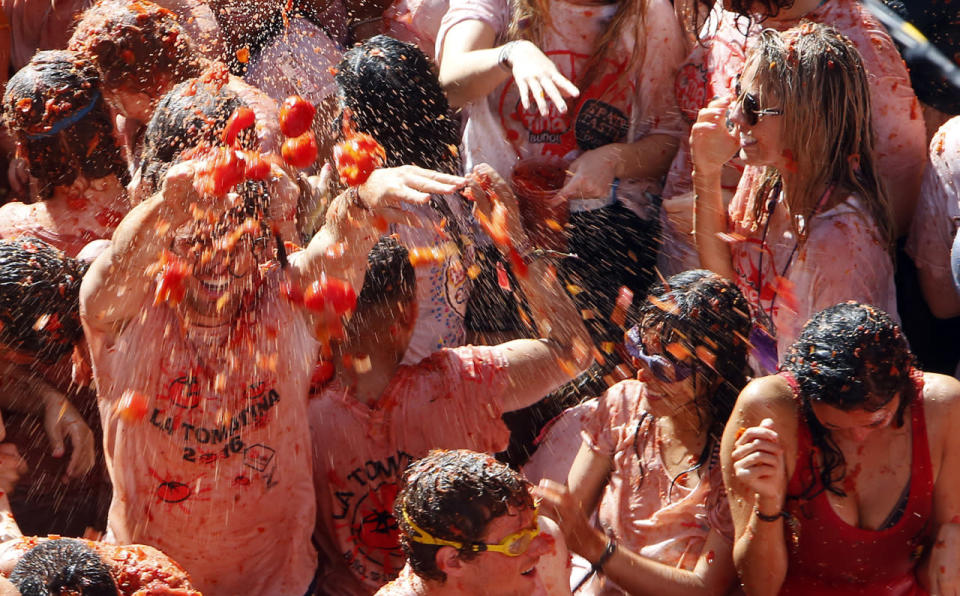 Tomato fight in Spain