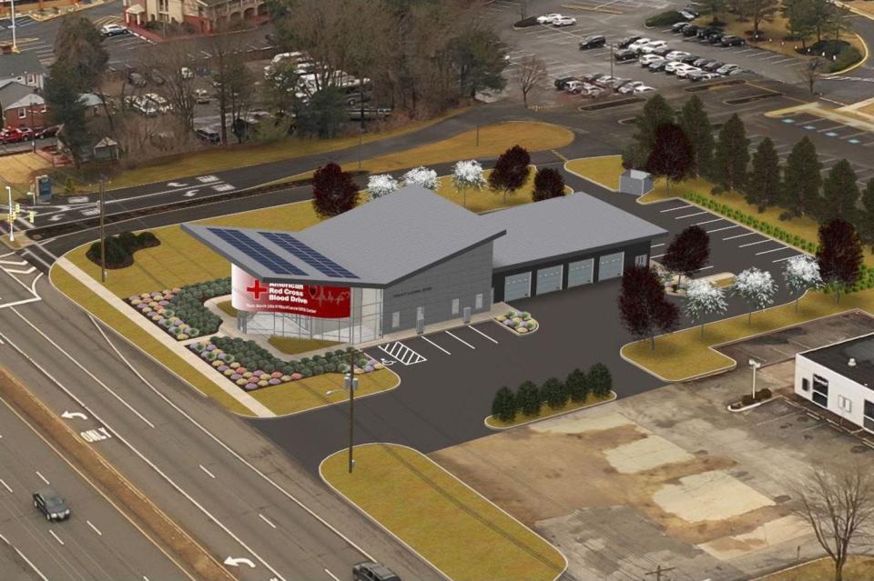 This is a rendering of Mount Laurel's new EMS building that was planned for a location along Route 73 South, but construction has been halted. The deal is with redeveloper Catalyst Experiential.