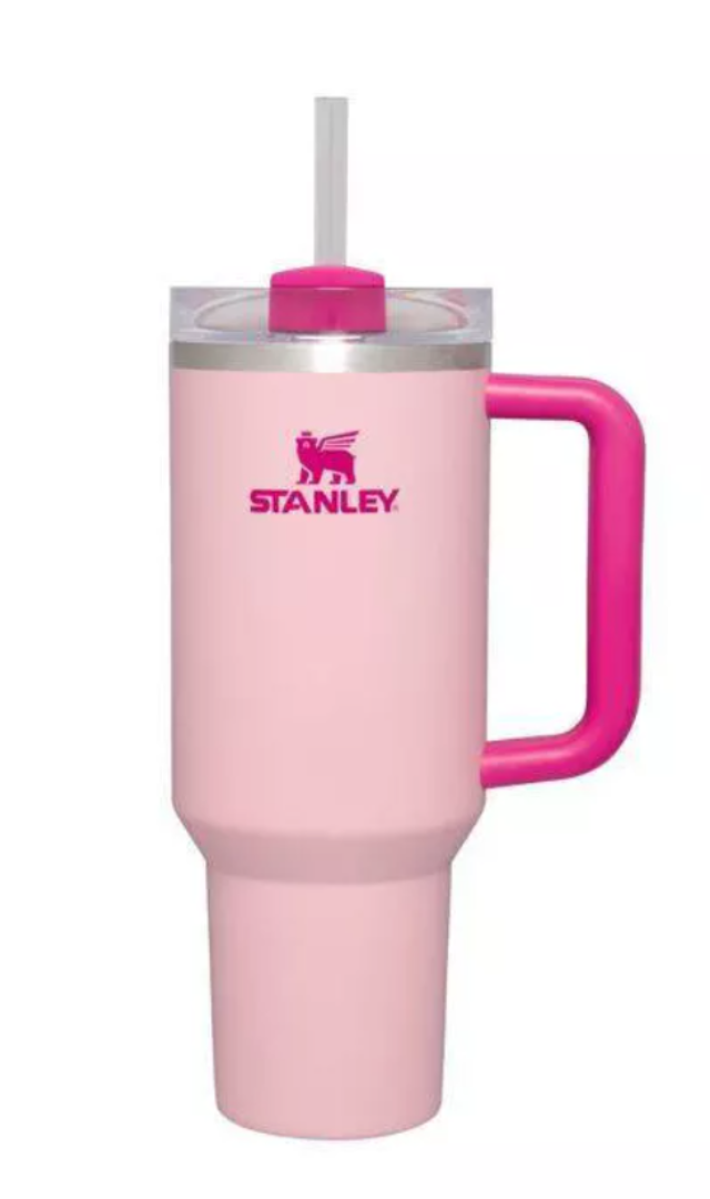 TikTok Viral Famous Stanley Tumbler Cup With Straw - Pink / 40 Oz